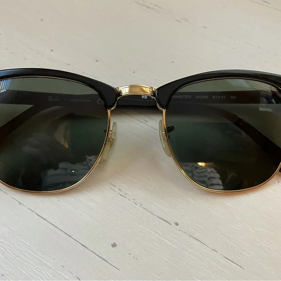 Rayban club wear gold and black sunglasses